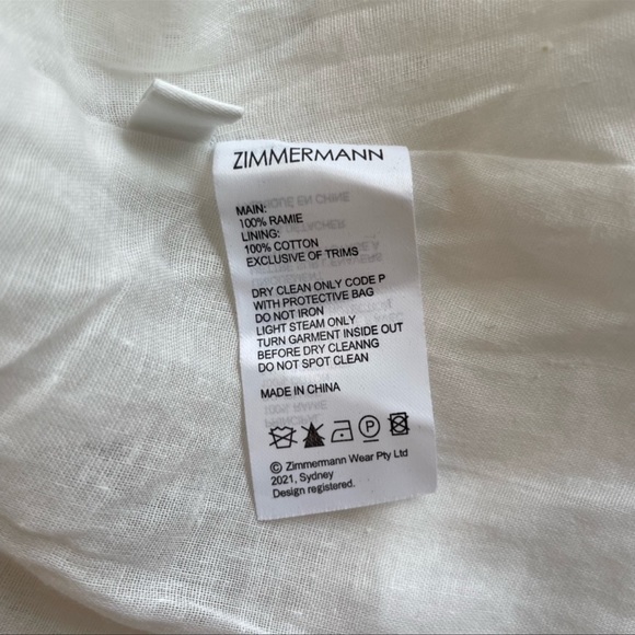 2022 ZIMMERMAN ROSA Embroidered Dress - Picture 8 of 10